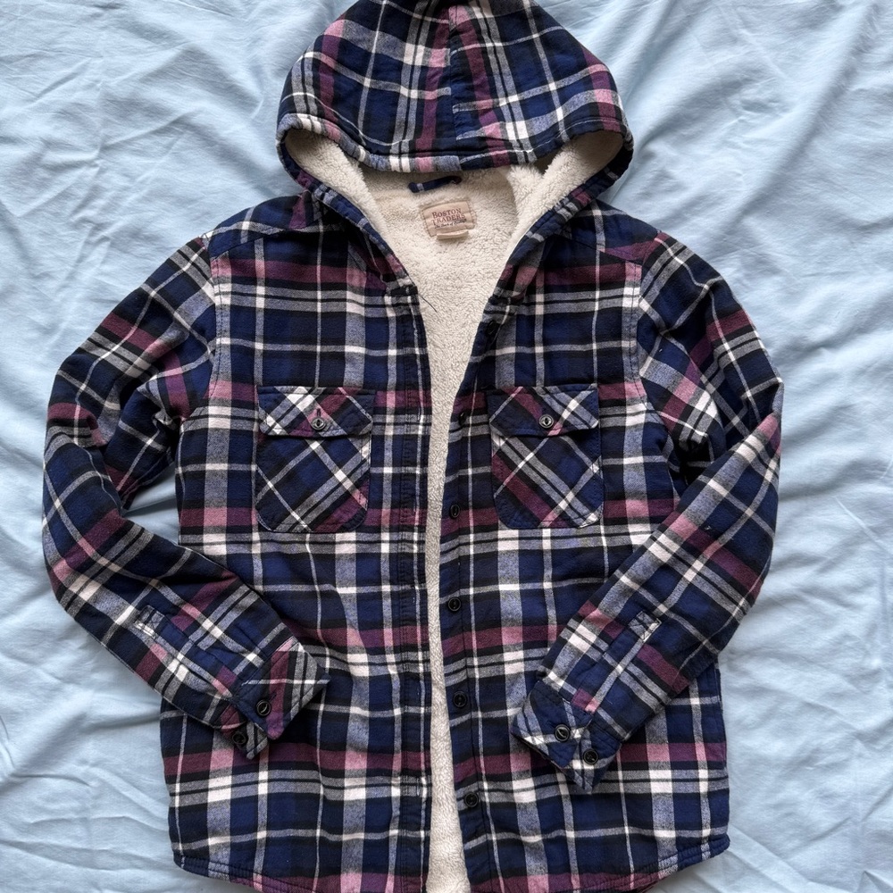 Boston Traders Plaid Sherpa Jacket